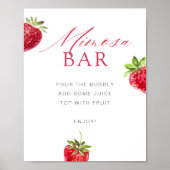 Berry in Love Bridal Shower Mimosa Bar Poster (Vorne)