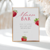 Berry in Love Bridal Shower Mimosa Bar Poster