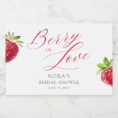 Berry in Love Bridal Shower Schaumweinetikett (Einzelnes Label)