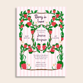 Berry In Love Garten Art Nouveau Brautparty Einladung