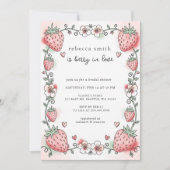 Berry in Love Strawberry Bridal Shower Einladung (Vorderseite)