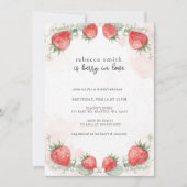 Berry in Love Strawberry Bridal Shower Einladung (Vorderseite)