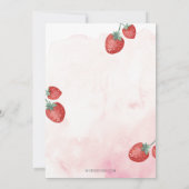 Berry in Love Strawberry Bridal Shower Einladung (Rückseite)