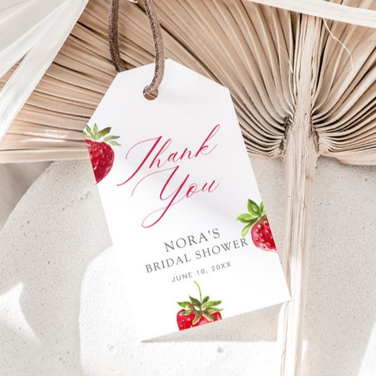 Berry in Love Strawberry Bridal Shower Geschenkanhänger