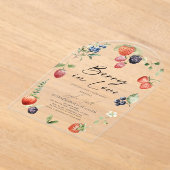 Berry in Love Watercolor Berries Bridal Shower Acryleinladungen (Ablage )