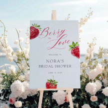 Berry in Love Watercolor Strawberry Welcome