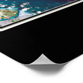 Berry Islands Bahamas from Space Satellite Map Poster (Ecke)