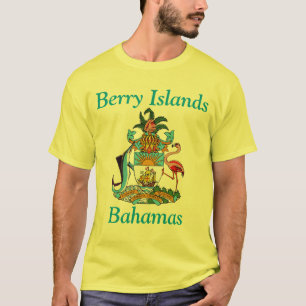 Berry Islands, Bahamas mit Wappen T-Shirt
