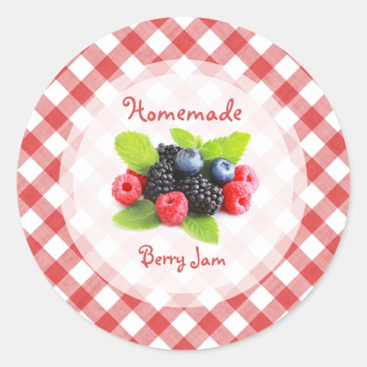 Berry Jam Red Fruits Mix Runder Aufkleber (Vorderseite)