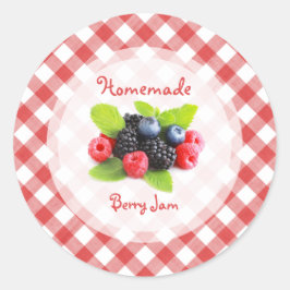 Berry Jam Red Fruits Mix Runder Aufkleber