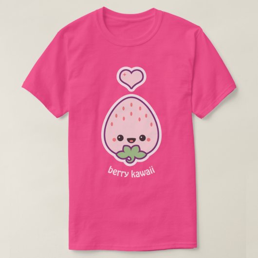 Berry Kawaii Pink Strawberry T-Shirt (Design vorne)