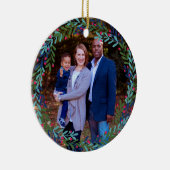 Berry Kranz unser erstes Weihnachten in neuer Zuha Keramik Ornament (Rechts)