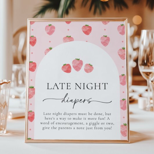 Berry Late Night Diapers Sign