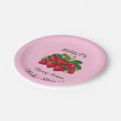 Berry-licous Baby Shower Pappteller (Schrägansicht)