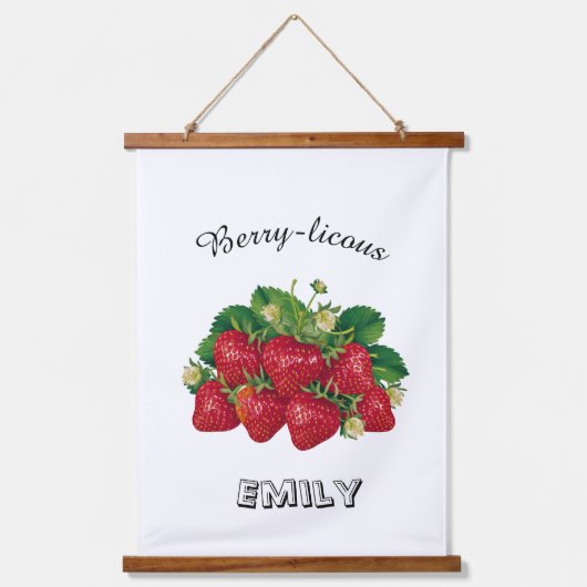 Berry-licous Wandteppich Mit Holzrahmen (Vorderseite)