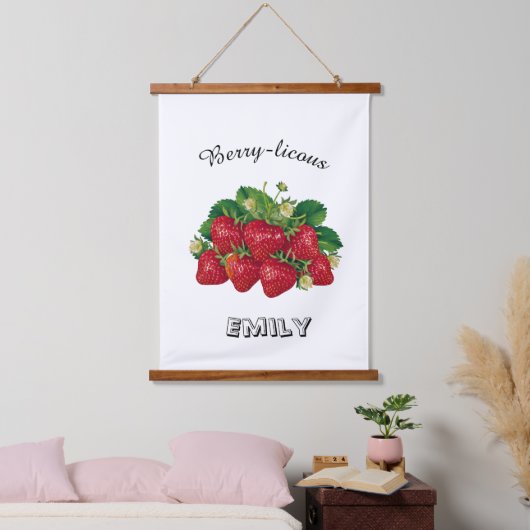 Berry-licous Wandteppich Mit Holzrahmen (Schlafzimmer)
