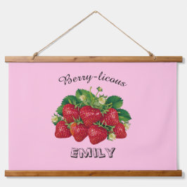 Berry-licous Wandteppich Mit Holzrahmen