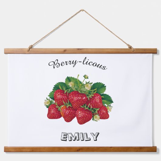 Berry-licous Wandteppich Mit Holzrahmen (Vorne)