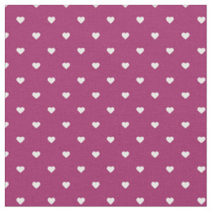 Berry Lila Polka Dot Hearts Stoff