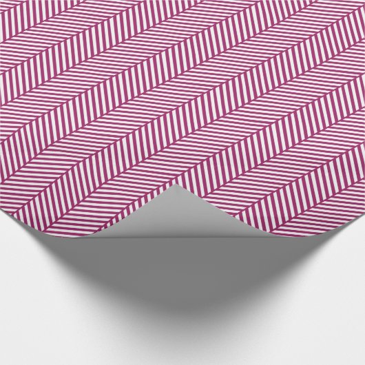 Berry Lila und White Herringbone Geschenkpapier (Ecke)