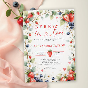 Berry Love Botanische Beeren Garten Brautparty Einladung