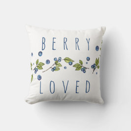 Berry Loved Blueberries Throw Kissen
