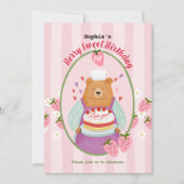 Berry Lovely First Geburtstag Einladung (Vorderseite)