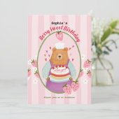 Berry Lovely First Geburtstag Einladung (Stehend Vorderseite)