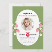 Berry Lovely First Geburtstag Einladung (Rückseite)