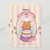 Berry Lovely First Geburtstag Einladung (Vorne/Hinten)