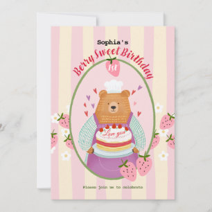 Berry Lovely First Geburtstag Einladung