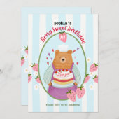 Berry Lovely First Geburtstag Einladung (Vorne/Hinten)