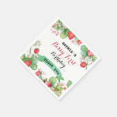 Berry Lovely First Geburtstag Serviette (Ecke)