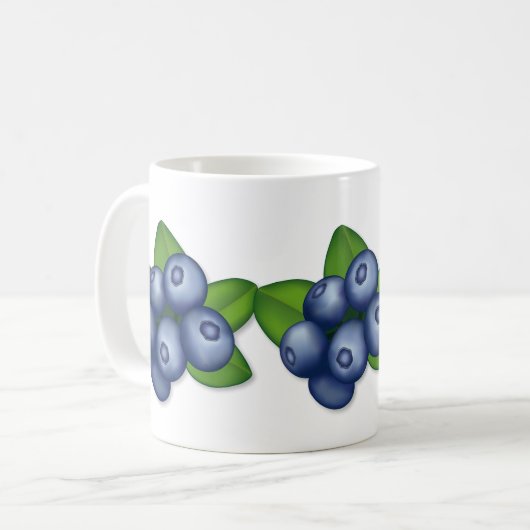 Berry Lovely I Liebe Blueberries Tasse (Vorderseite Links)