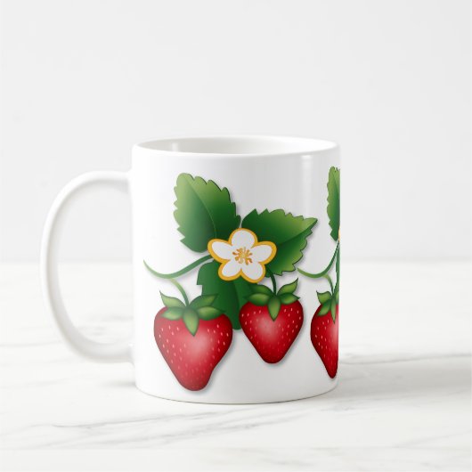 Berry Lovely I Liebe Erdbeeren Kaffeetasse (Links)