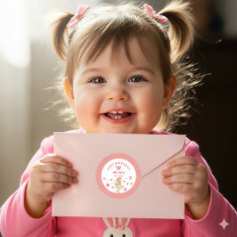 Berry Magical Fairy Girl Birthday Party Strawberry Runder Aufkleber