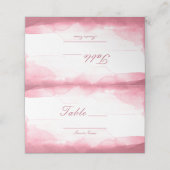Berry Mauve Pink Tischnummer Sitzplatz Platzkarte (Außenseite Aufgefaltet)