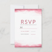 Berry Mauve Pink Watercolor Modern Wedding RSVP (Vorderseite)