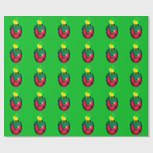Berry Merry Christmas Grünbuch Geschenkpapier