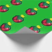 Berry Merry Christmas Grünbuch Geschenkpapier (Ecke)