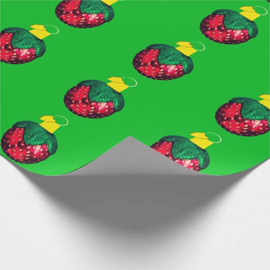 Berry Merry Christmas Grünbuch Geschenkpapier (Ecke)