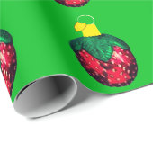 Berry Merry Christmas Grünbuch Geschenkpapier (Rolleneckpunkt)