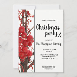 Berry Merry Christmas Party Holiday Party Einladung