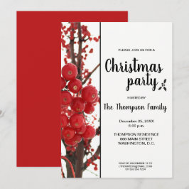 Berry Merry Christmas Party Holiday Party Einladung