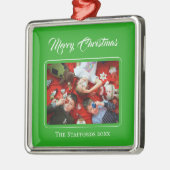Berry Merry Christmas Red Photo Ornament (Links)