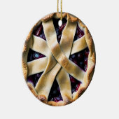 Berry Merry Christmas Süsse Pie | Food Pup Spaß Keramik Ornament (Rechts)