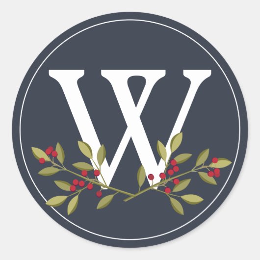 Berry Merry Christmas Umschlag Aufkleber (Vorderseite)