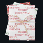 Berry Merry Christmas Wrapping Paper Sheets Geschenkpapier Set<br><div class="desc">Red Merry Christmas Logo,  Green Merry Chirstmas Logo und Red Berry Branches mit einem weißen Hintergrund.</div>