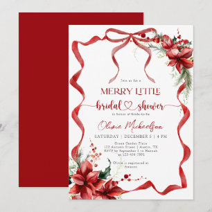Berry Merry Little Christmas Florale Hochzeitsdusc Einladung