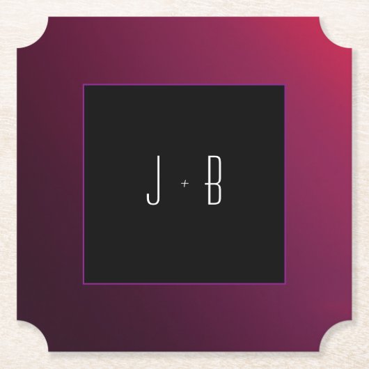 Berry Minimalistisch Paper Untersetzer (Vorderseite)